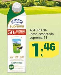 Oferta de Asturiana - Leche Desnatada Suprema por 1,46€ en HiperDino
