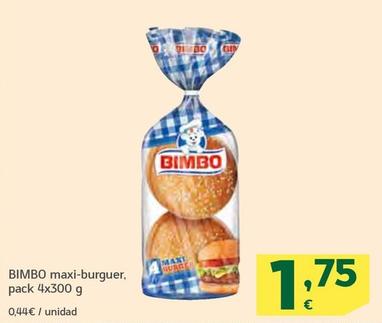 Oferta de Bimbo - Maxi-burguer por 1,75€ en HiperDino