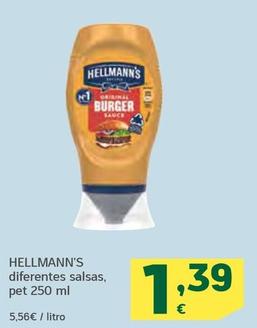 Oferta de Hellmann's - Diferentes Salsas por 1,39€ en HiperDino