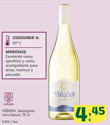 Oferta de Viña Sol - Sauvignon Vino Blanco por 4,45€ en HiperDino