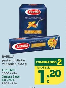 Oferta de Barilla - Pasta por 1,65€ en HiperDino
