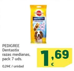 Oferta de Pedigree - Dentastix Razas Medianas por 1,69€ en HiperDino
