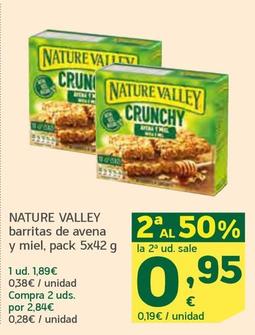 Oferta de Nature Valley Barritas De Avena Y Miel por 1,89€ en HiperDino