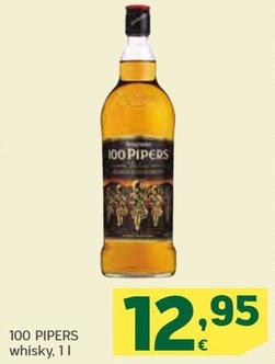Oferta de 100 Pipers - Whisky por 12,95€ en HiperDino