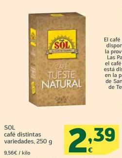 Oferta de Sol - Café Distintas Variedades por 2,39€ en HiperDino