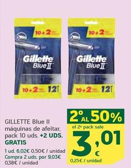 Oferta de Gillette - Blue Ii Máquinas De Afeitar por 6,02€ en HiperDino