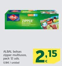 Oferta de Albal - Bolsas Zipper Multiusos por 2,15€ en HiperDino