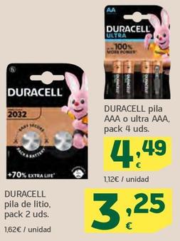 Oferta de Duracell - Pila De Litio por 3,25€ en HiperDino