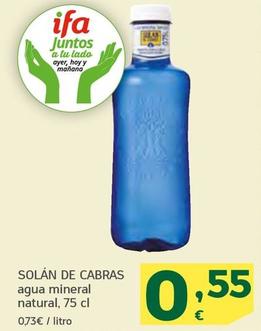 Oferta de Solán De Cabras - Agua Mineral Natural por 0,55€ en HiperDino