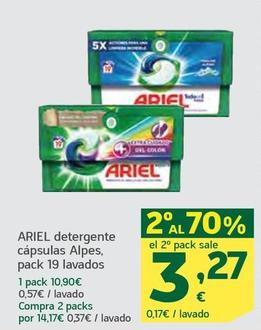 Oferta de Ariel - Detergente Cápsulas Alpes por 10,9€ en HiperDino