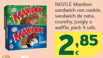 Oferta de Nestlé - Maxibon Sandwich Con Cookie por 2,85€ en HiperDino
