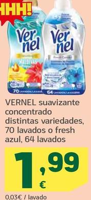 Oferta de Vernel - Suavizante Concentrado por 1,99€ en HiperDino