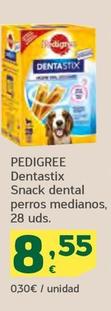 Oferta de Pedigree - Dentastix Snack Dental Perros Medianos por 8,55€ en HiperDino