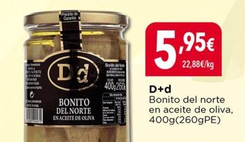 Oferta de D+d - Bonito Del Norte En Aceite De Oliva por 5,95€ en Hiber