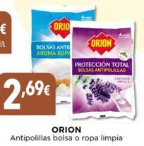 Oferta de Orion - Antipolillas Bolsa O Ropa Limpia por 2,69€ en Hiber