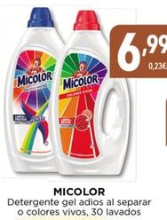 Oferta de Micolor - Detergente Gel Adios Al Separar O Colores Vivos por 6,99€ en Hiber