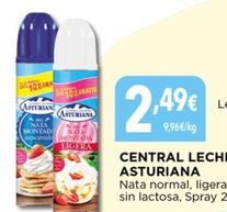 Oferta de Asturiana - Nata Normal, Ligera Sin Lactosa por 2,49€ en Hiber
