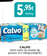 Oferta de Calvo - Atün Claro En Aceite De Girasol por 5,95€ en Hiber