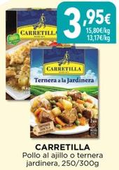 Oferta de Carretilla - Pollo Al Ajillo O Ternera Jardinera por 3,95€ en Hiber