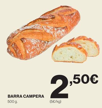 Oferta de Pan de barra por 2,5€ en Supercor