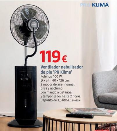 Oferta de Pr Klima - Ventilador Nebulizador De Pie por 119€ en BAUHAUS