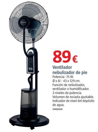 Oferta de Ventilador Nebulizador De Pie por 89€ en BAUHAUS