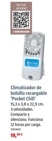 Oferta de Artic Air - Climatizador De Bolsillo Recargable 'Pocket Chill" por 19,99€ en BAUHAUS