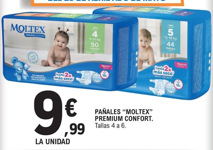 Oferta de Moltex - Pañales Premium Confort por 9,99€ en E.Leclerc
