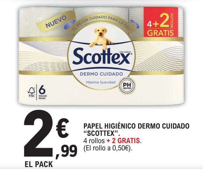 Oferta de Scottex - Papel Higiénico Dermo Cuidado por 2,99€ en E.Leclerc