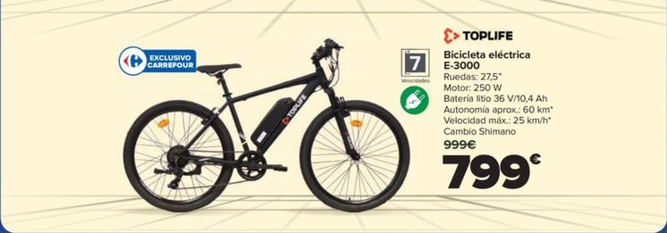 Oferta de Toplife - Bicicleta eléctrica  E-3000 por 799€ en Carrefour