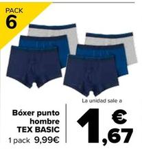 Oferta de TEX BASIC - Bóxer punto  hombre   por 9,99€ en Carrefour