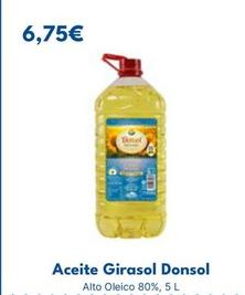 Oferta de Donsol - Aceite Girasol por 6,75€ en Cash Unide