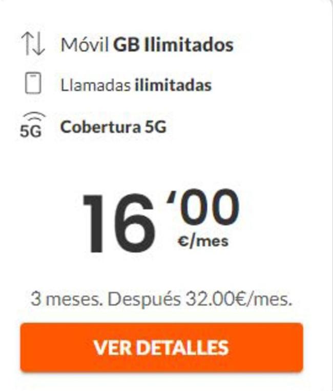 Oferta de Tarifas móvil por 16€ en Euskaltel