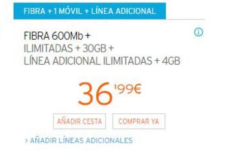 Oferta de Tarifas internet por 36,99€ en Simyo