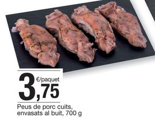 Oferta de Peus De Porc Cuits, Envasats Al Buit por 3,75€ en BonpreuEsclat
