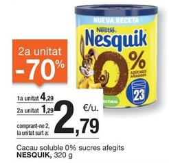 Oferta de Nestlé - Cacau Soluble 0% Sucres Afegits por 4,29€ en BonpreuEsclat