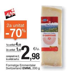 Oferta de  Emmi - Formatge Emmentaler Switzerland por 4,59€ en BonpreuEsclat
