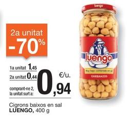 Oferta de Luengo - Cigrons Baixos En Sal por 1,45€ en BonpreuEsclat