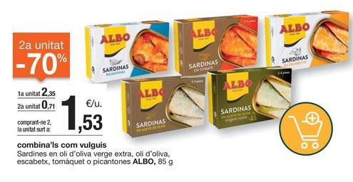 Oferta de Albo - Sardines En Oli D'Oliva Verge Extra Oli D'Oliva por 2,35€ en BonpreuEsclat