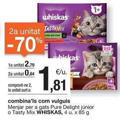Oferta de Whiskas - Menjar Per A Gats Pure Delight Júnior O Tasty Mix por 2,79€ en BonpreuEsclat