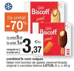 Oferta de Lotus - Gelat Mini Bombó De Galeta Caramel·litzada Original O Xocolata Blanca por 5,19€ en BonpreuEsclat