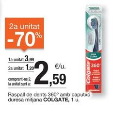 Oferta de Colgate - Raspall De Dents 360° Amb Caputxó Duresa Mitjana por 3,99€ en BonpreuEsclat