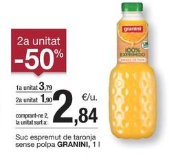 Oferta de Granini - Suc Espremut De Taronja Sense Polpa por 3,79€ en BonpreuEsclat