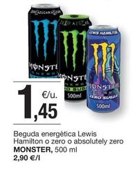 Oferta de Monster - Bebida Energética Lewis Hamilton O Zero O Absolutely Zero por 1,45€ en BonpreuEsclat