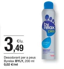 Oferta de Byly - Desodorant Per A Peus Byrelax por 3,49€ en BonpreuEsclat