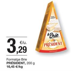 Oferta de Président - Formatge Brie por 3,29€ en BonpreuEsclat