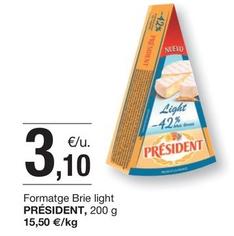 Oferta de Président - Formatge Brie Light por 3,1€ en BonpreuEsclat