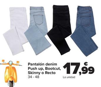 Oferta de Tex - Pantalone Denim Push Up, Bootcut, Skinny O Recto por 17,99€ en Carrefour