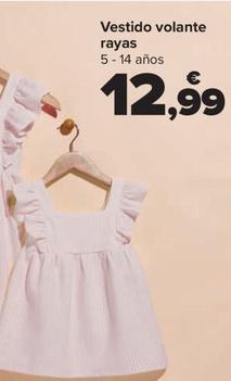 Oferta de Vestido volante rayas por 12,99€ en Carrefour