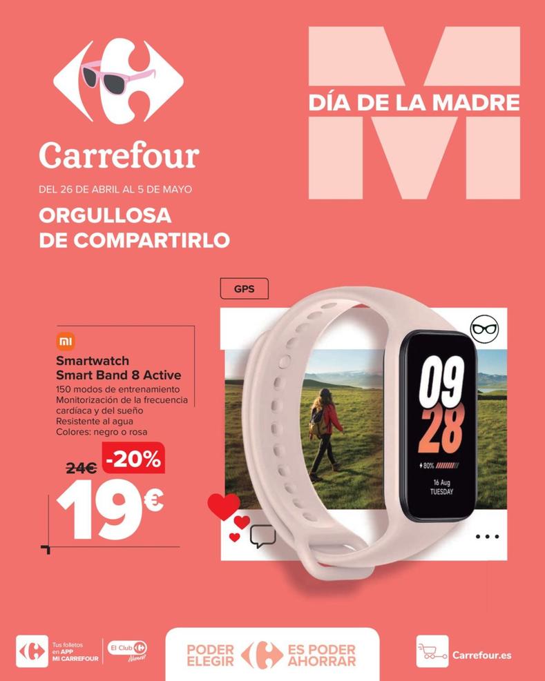 Oferta de Xiaomi - Smartwatch Smart Band 8 Active por 19€ en Carrefour
